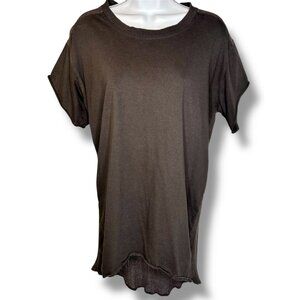 Absence of Colour Black Net Back Tunic Top goth industrial emo layer
